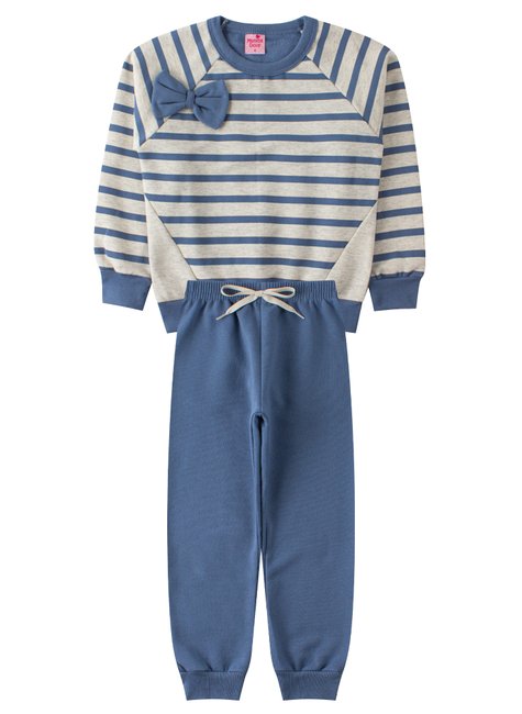 conjunto infantil feminino moletom peluciado laco menina doce 11