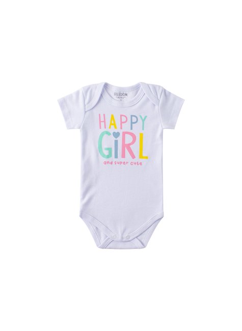 kit body bebe e casaquinho 3 pecas suedine happy freedom 3