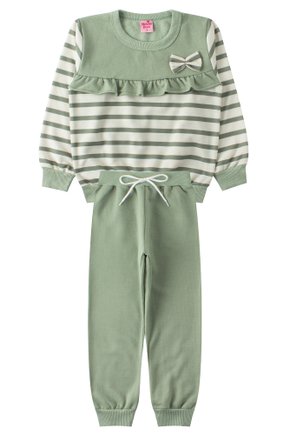 Conjunto Infantil Feminino Moletom Sublimado Peluciado/Moletom Peluciado Lacinho - Menina Doce