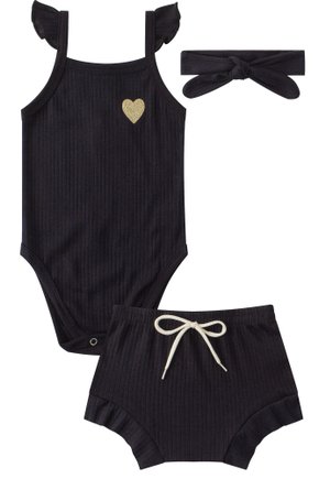 Kit Body Bebe Feminino Pecas Ribana Canelada Coracao Lumagy