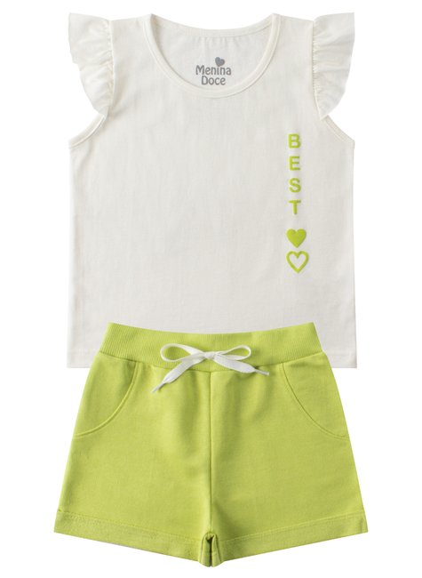 conjunto infantil feminino meia malhamoletinho best menina doce