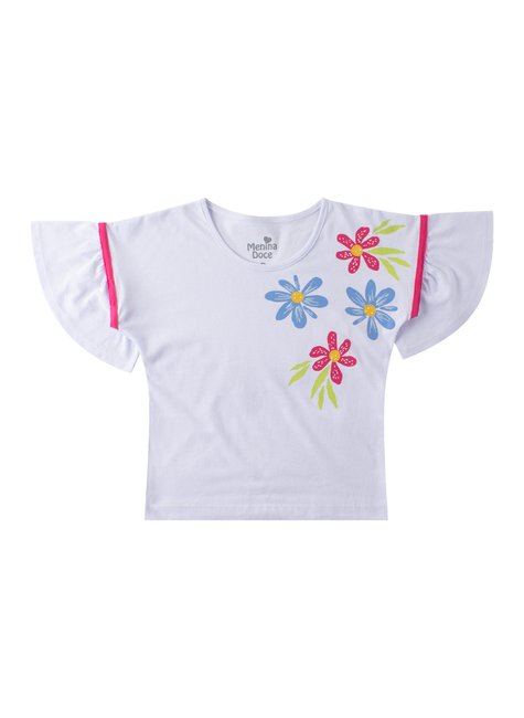 conjunto infantil feminino meia malhamoletinho flores menina doce 4
