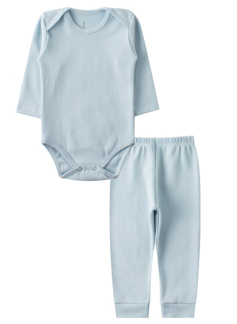 kit body bebe 2 pecas ribana canelada cool leninha baby 4