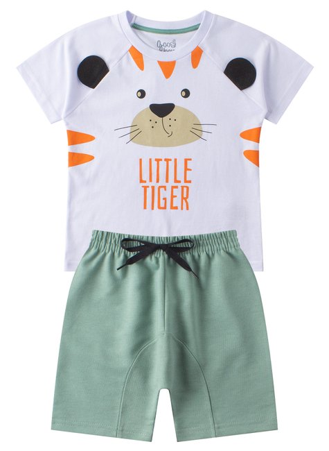 conjunto infantil masculino meia malhamoletinho little tiger good boy 11