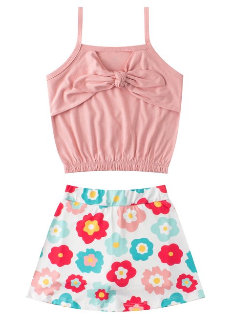 conjunto infantil feminino meia malhasuplex sublimado charme menina doce