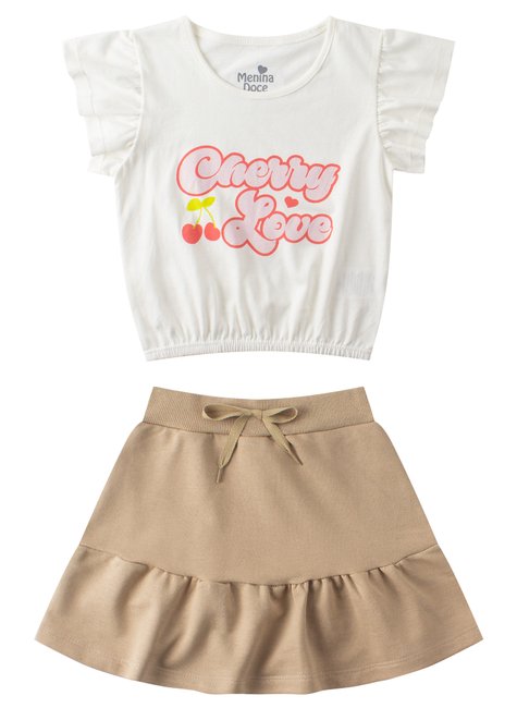 conjunto infantil feminino meia malhamoletinho cherry love menina doce 6