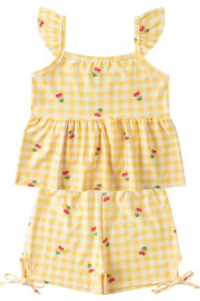 Conjunto Infantil Feminino Suplex Sublimado Cherry - Menina Doce