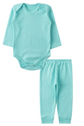 Kit Body Bebê 2 Peças Ribana Canelada Cool - Leninha Baby