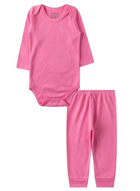 kit body bebe 2 pecas suedine cute pequeno big amor