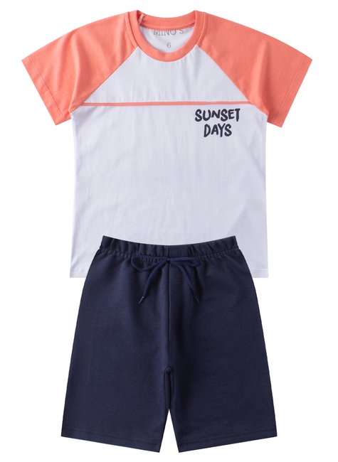 conjunto infantil masculino meia malhamoletinho sunset days mino s 6