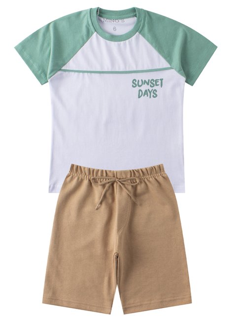 conjunto infantil masculino meia malhamoletinho sunset days mino s 11