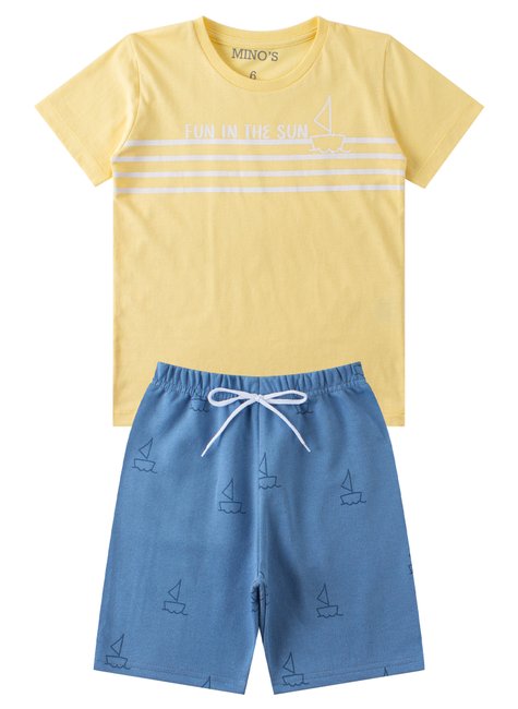 conjunto infantil masculino meia malhamoletinho summer mino s 6