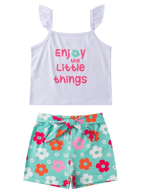 conjunto infantil feminino meia malhasuplex sublimado florzinhas menina doce 6
