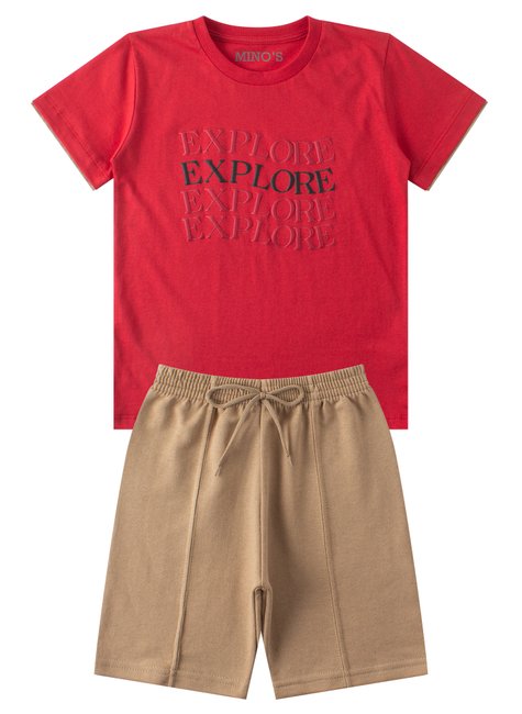 conjunto infantil masculino meia malhamoletinho explore mino s 11