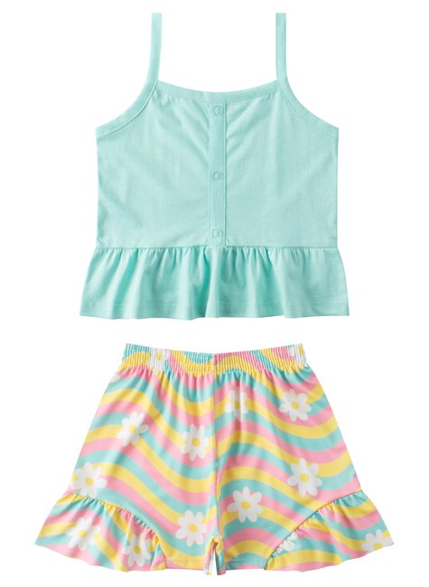 conjunto infantil feminino meia malhasuplex sublimado pretty menina doce