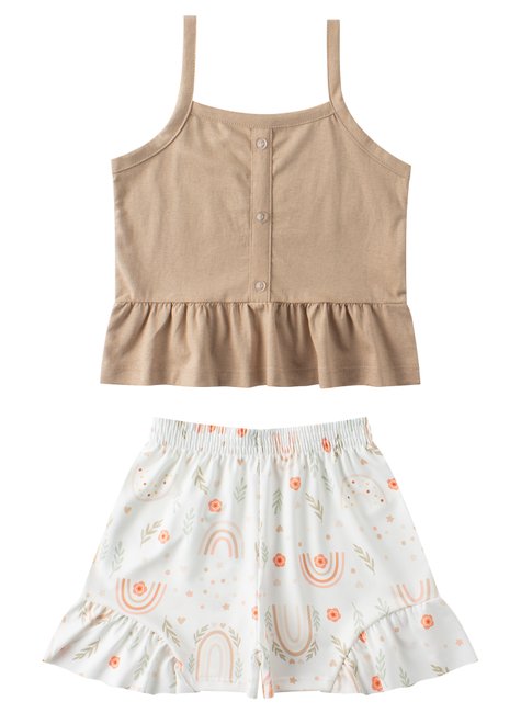 conjunto infantil feminino meia malhasuplex sublimado delicada menina doce