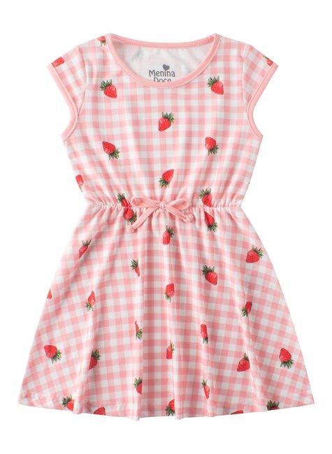 vestido infantil feminino suplex sublimado fruits menina doce