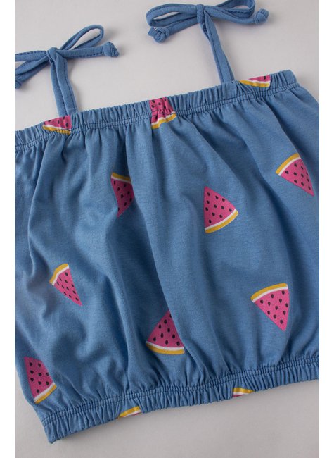 conjunto infantil feminino meia malhamoletinho watermelon menina doce 9