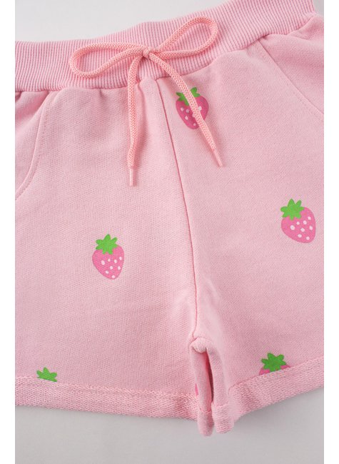conjunto infantil feminino meia malhamoletinho love strawberry menina doce 5