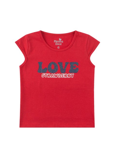 conjunto infantil feminino meia malhamoletinho love strawberry menina doce 7