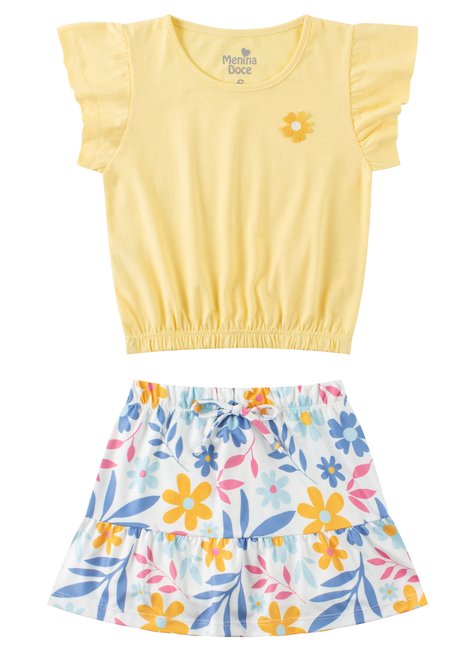 conjunto infantil feminino meia malhasuplex sublimado summer menina doce 6
