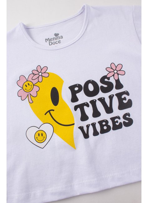 conjunto infantil feminino meia malhamoletinho positive vibes menina doce 4