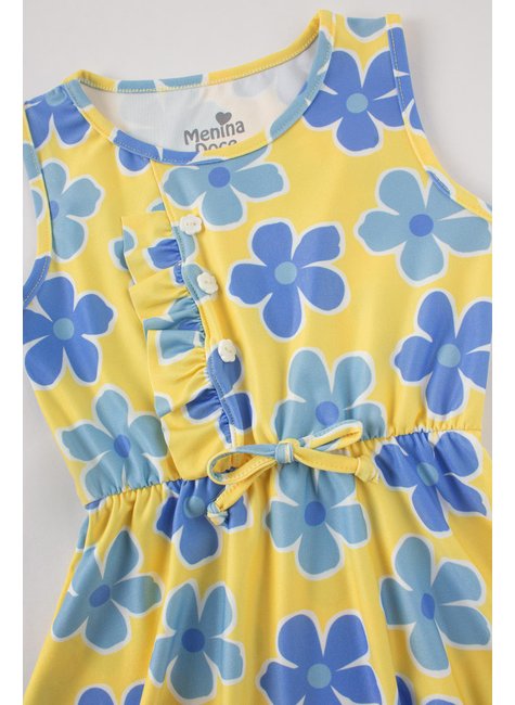 vestido infantil feminino suplex sublimado floral menina doce 2