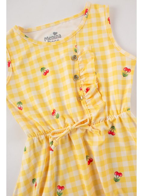 vestido infantil feminino suplex sublimado cherry menina doce 2
