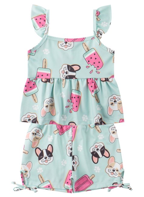 conjunto infantil feminino suplex sublimado cute menina doce