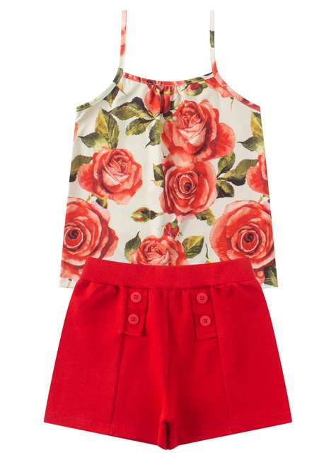 conjunto infantil feminino suplex sublimadomoletinho flor menina doce