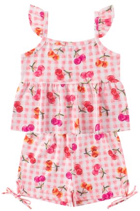 Conjunto Infantil Feminino Suplex Sublimado Cherry - Menina Doce