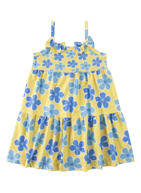vestido infantil feminino suplex sublimado flores menina doce 3