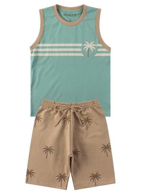 conjunto infantil masculino meia malhamoletinho summer mino s