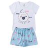 pijama infantil feminino meia malhasuplex sublimado sheep menina doce