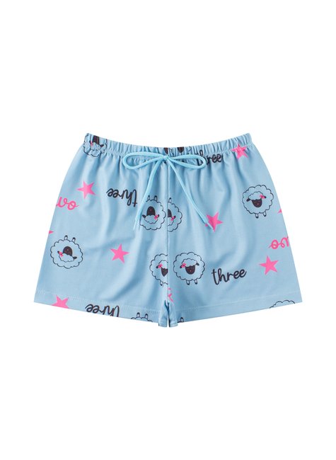 pijama infantil feminino meia malhasuplex sublimado sheep menina doce 3
