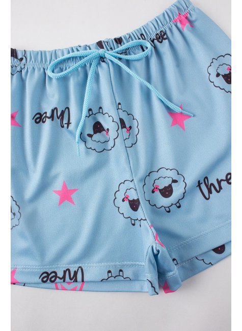 pijama infantil feminino meia malhasuplex sublimado sheep menina doce 5