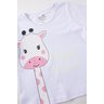 pijama infantil feminino meia malhasuplex sublimado girafa menina doce 4