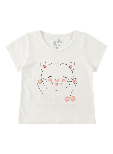 pijama infantil feminino meia malhasuplex sublimado cat menina doce 2