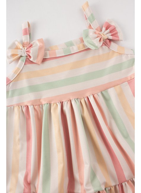 vestido infantil feminino suplex sublimado listras menina doce 4