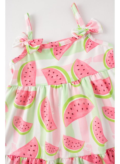 vestido infantil feminino suplex sublimado melancia menina doce 2