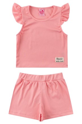 Conjunto Infantil Feminino Ribana Canelada Lovely - Menina Doce