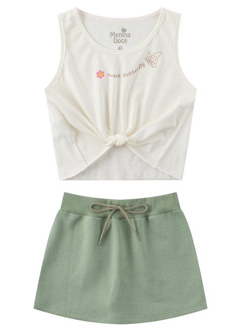 conjunto infantil feminino meia malhamoletinho butterfly menina doce