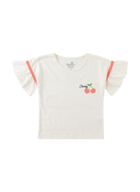 conjunto infantil feminino meia malhamoletinho cherry menina doce 2