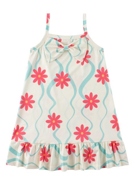vestido infantil feminino suplex sublimado floral menina doce