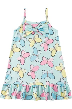 Vestido Infantil Feminino Suplex Sublimado Borboletas - Menina Doce