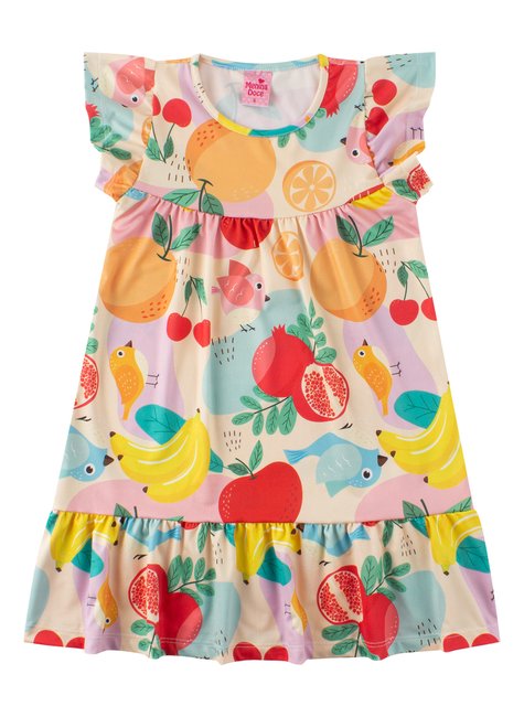 vestido infantil feminino suplex sublimado colors menina doce