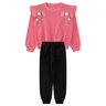 conjunto infantil feminino moletom peluciado delicada menina doce