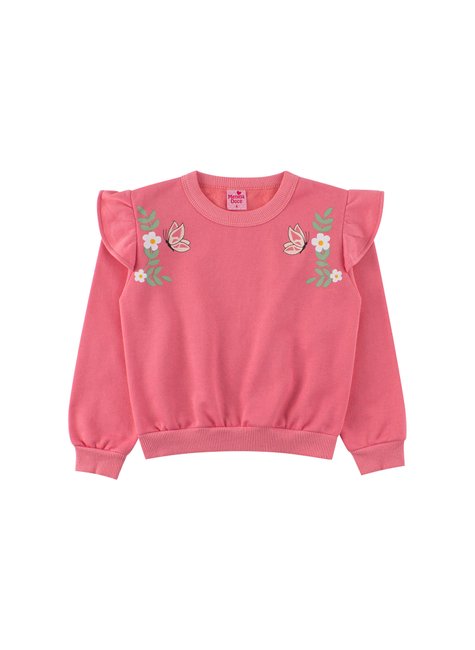 conjunto infantil feminino moletom peluciado delicada menina doce 2