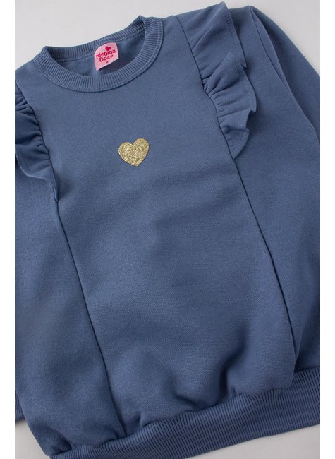 conjunto infantil feminino moletom peluciado lovely menina doce 4