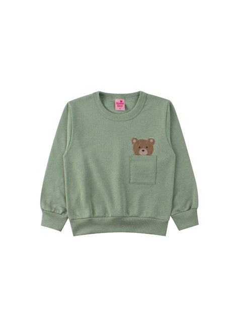 conjunto infantil feminino moletom peluciado bear menina doce 2